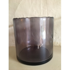 Glas Fumé grijs H 14 * 14 cm 